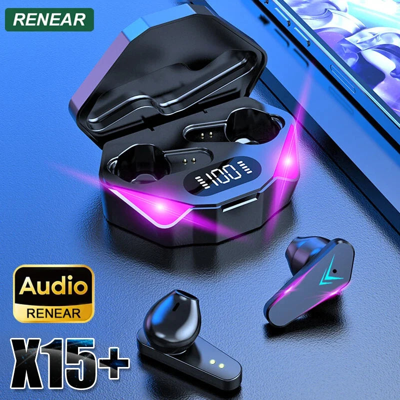 TWS Wireless Bluetooth Headset LED Gamer Stereo Earphones For Smart iPhone Android Ios Huawei Xiaomi Redmi mi With Mic Headset