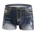 1PCS Men's underwear  denim print  cotton U-shaped design, breathable boxer, men's comfort cotton