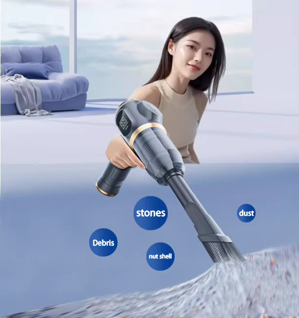 BELIBUY USB-Rechargeable Handheld Vacuum with HEPA Filter