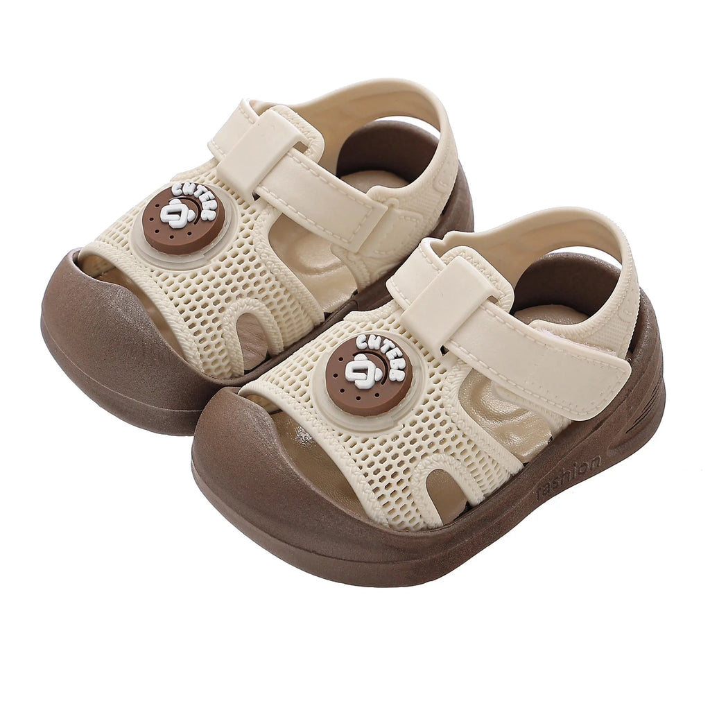 1-3 Years Baby Sandals Summer Shoes Infant Outwear First Walkers Little Toddler Boys Girls Close-toed Sandals Pink, Green