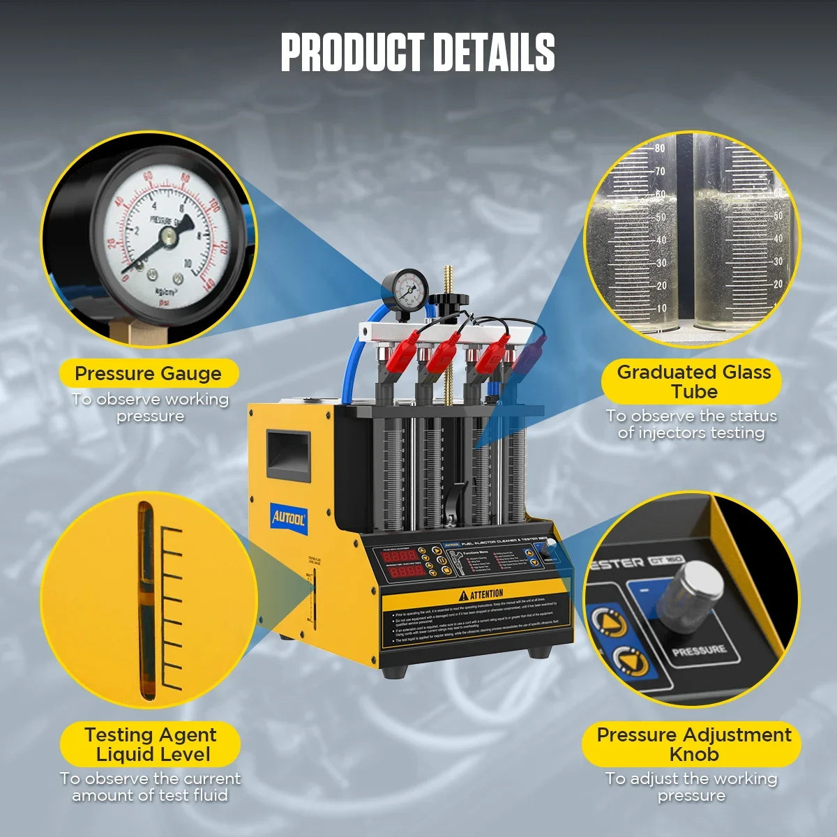 AUTOOL CT160 Fuel Injector Cleaner and Tester