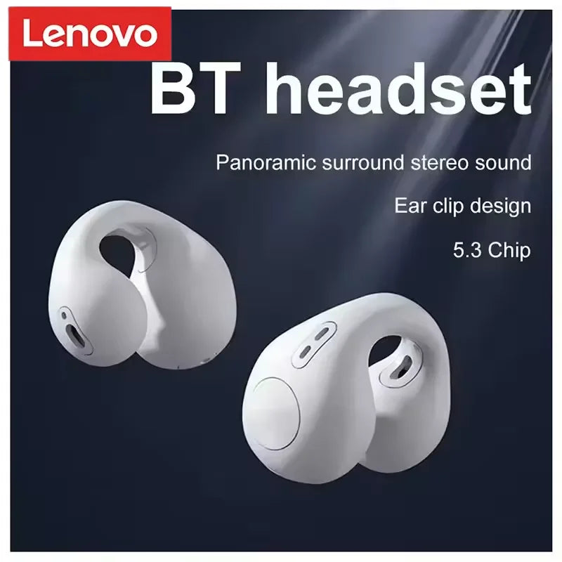 Lenovo Original T75 Sound Quality Wireless Headphones Bone Conduction Sports Bluetooth Earphones 9D HiFi Sound Touch Control