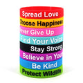 Motivational Silicone Wristbands Rubber Band Bracelets Fun Motivational Wristbands for Children and Adults