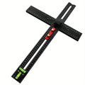 Adjustable 2-in-1 Drilling Square Ruler - Cabinet Hardware Jig - Woodworking Tool