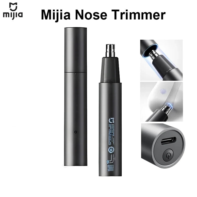 Original XIAOMI Mijia Nose Trimmer for Men Women- USB Rechargeable Painless Ear Nose Hair Eyebrow Trimmer Clipper Compact Pocket