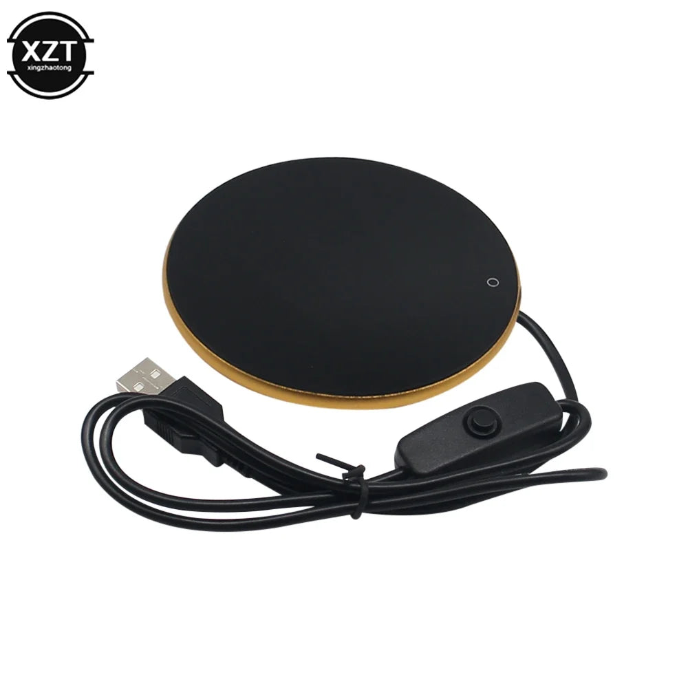 Mini Portable USB Cup Warmer Coffee Mug Heating Coaster Smart Thermostatic Hot Plate Milk Tea Water Heating Pad Heater