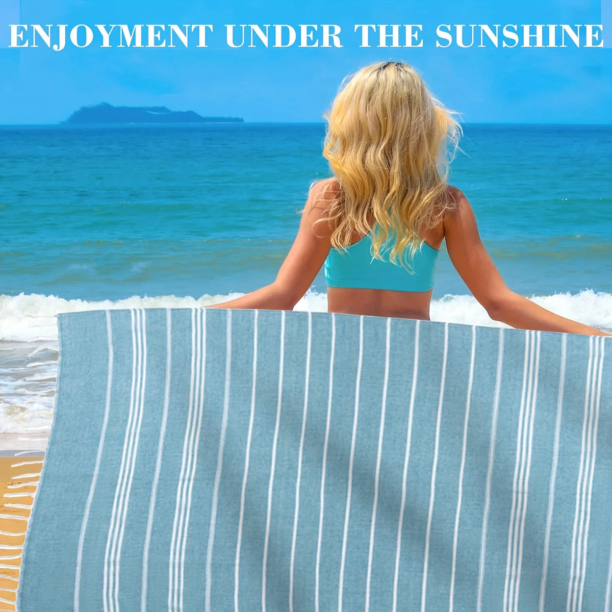 90*180CM Turkish Beach Towel Sauna Spa Gym Sports Fitness Fringed Bath Towel Kitchen Outdoor Soft Absorbent Quick Drying Towels