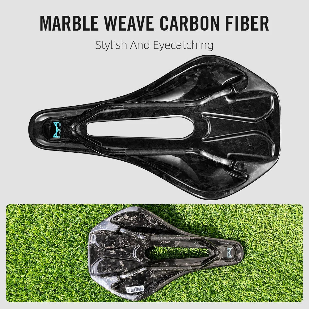 RYET 3D Printed Bicycle Saddle Ultralight Carbon Saddle 135/143mm 105g Bike Saddle for MTB Gravel Road Bike Seat Cycling Parts