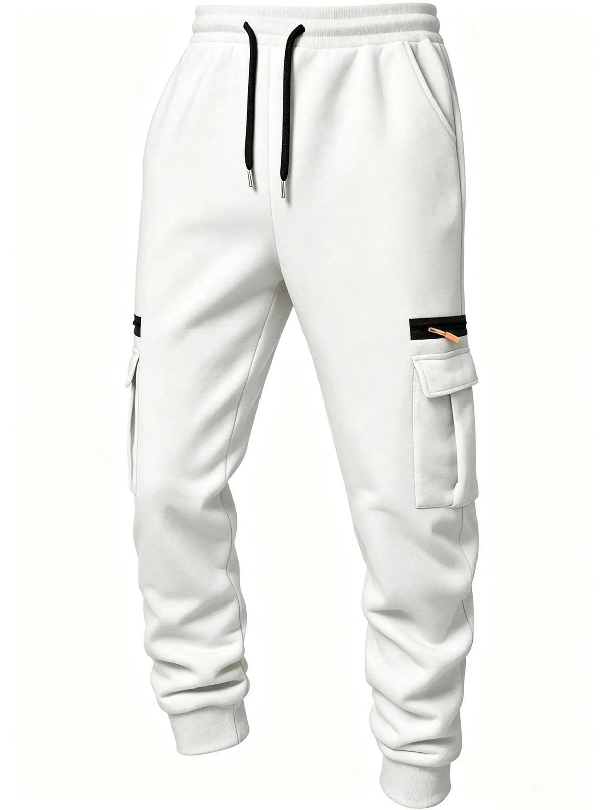 2026 Men's Joggers Pants Loose Drawstring Long Pants Men Zipper Multi-pocket Sweatpants Casual Cargo Trousers For Men Fitness