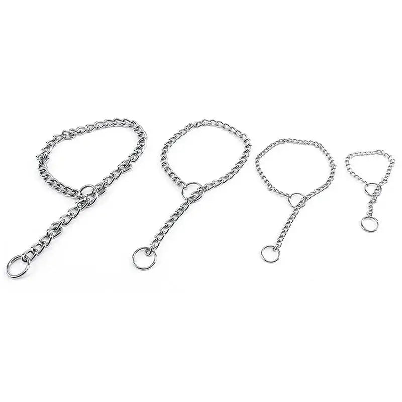 Dog Pet Training Choker Choke Chain Collar Guardian Gear All Sizes Pets Acessorios Suitable Home Pet Dog Traction Rope Supplies