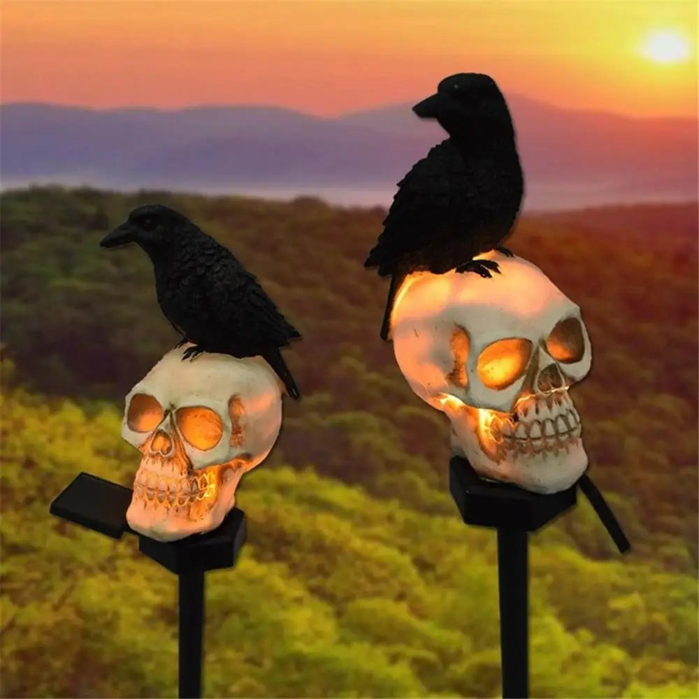 Solar LED Skeleton Ghost Hanging Light, Look Ahead or Look Left