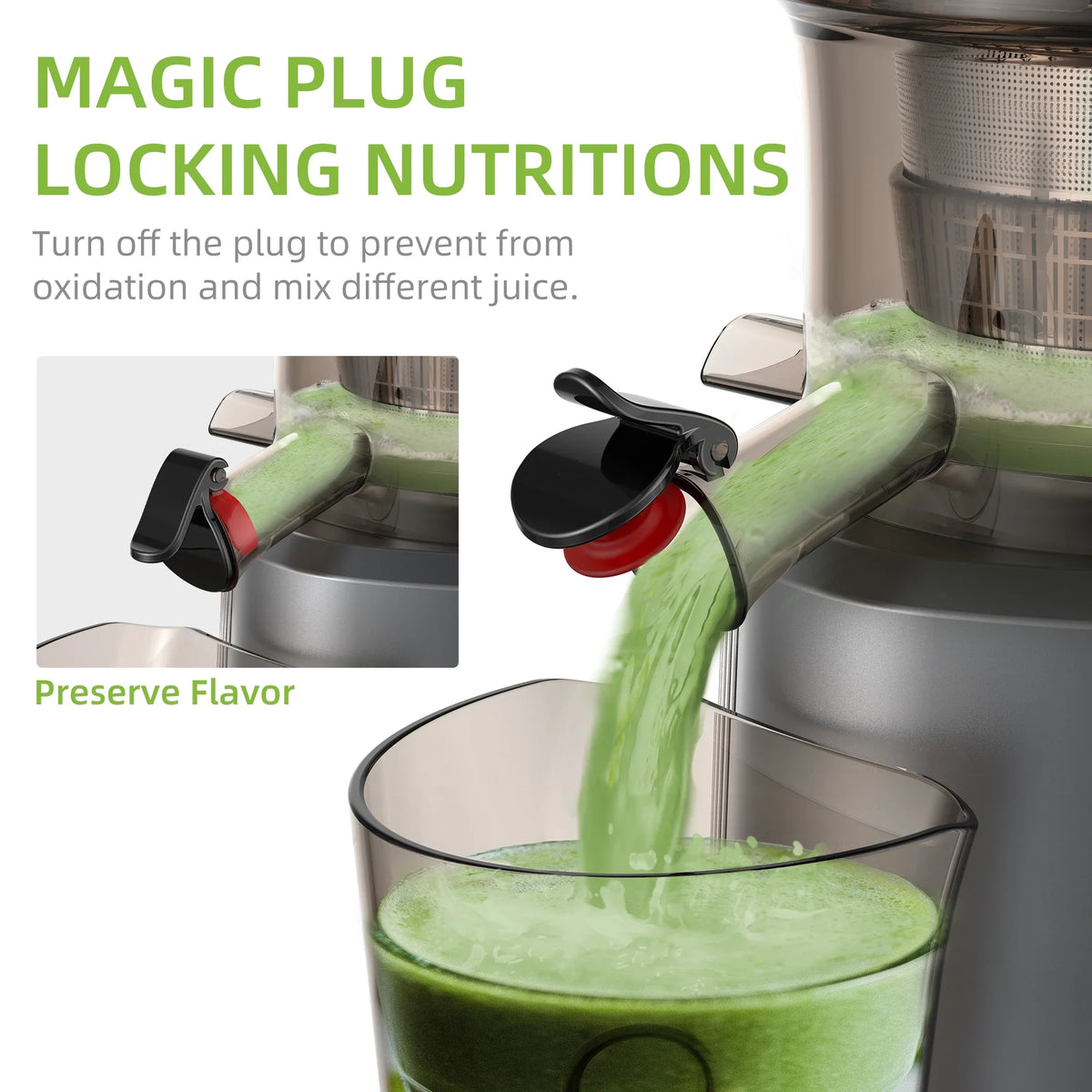 BioloMix HH-916I Cold Press Juicer with 75mm Feed Chute, 200W