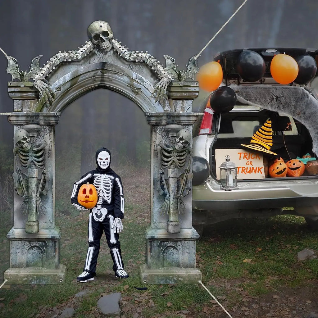 Halloween Skeleton and Graveyard Party Decorations, Grey