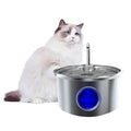 3L Full Stainless Steel Pet Water Dispenser With Water Level Window For Cats Dogs Drinking Healthy Ultra Quite Water Fountain
