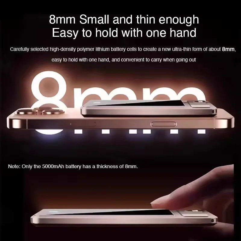 Ultra-thin Magnetic Power Bank Wireless Fast Charging Portable Battery for Apple Watch iPhone Samsung for Magsafe Powerbank