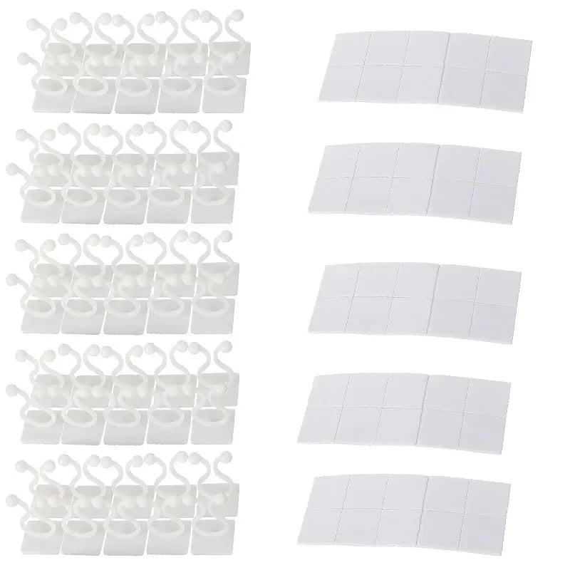 10/30/50pcs Home Garden Plant Climbing Wall Fixture Clips Rattan Vine Fixer Self-Adhesive Plant Climbing Wall Fixed Buckle Hook