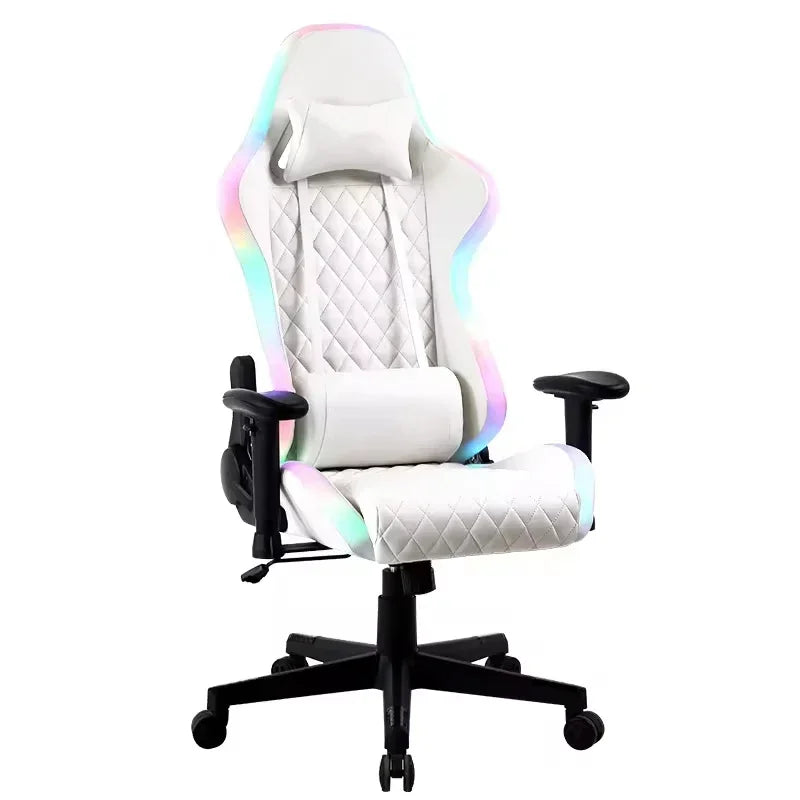mComputer Ergonomic LED Lamp E-sports Chair Comfort Adjustable PU Leather Gaming Chair With Lights l