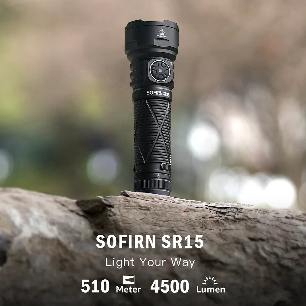 Sofirn SR15 Rechargeable Flashlight, 4500 Lumens, 21700 Battery