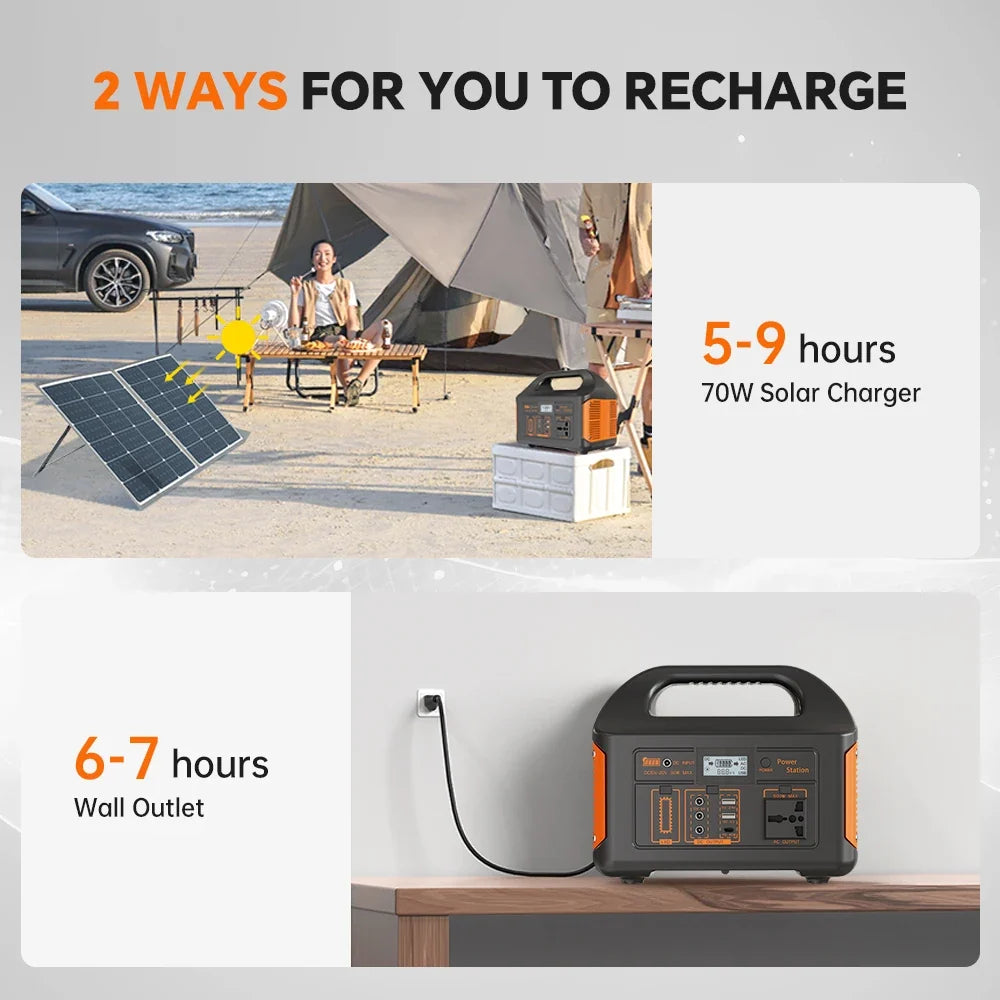 Gaiaray 100W 200W 300W 500W Portable Power Station Pure Sine Wave Solar Generator LiFePo4 Battery Power Plant For Camping Energy