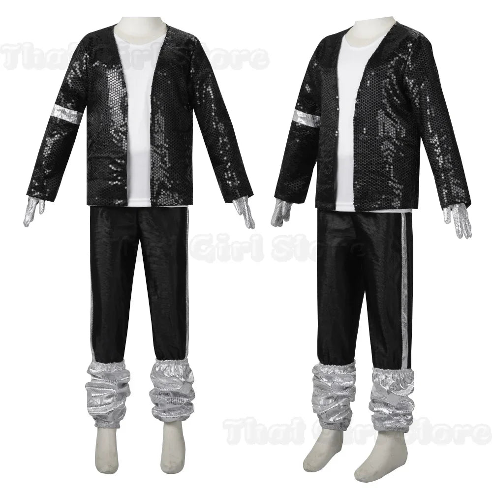 Halloween Coplay outfit for Show Performance Party Michael Jackson Celebrity Birthday Carnival Billie Jean Pop Star MJ costume