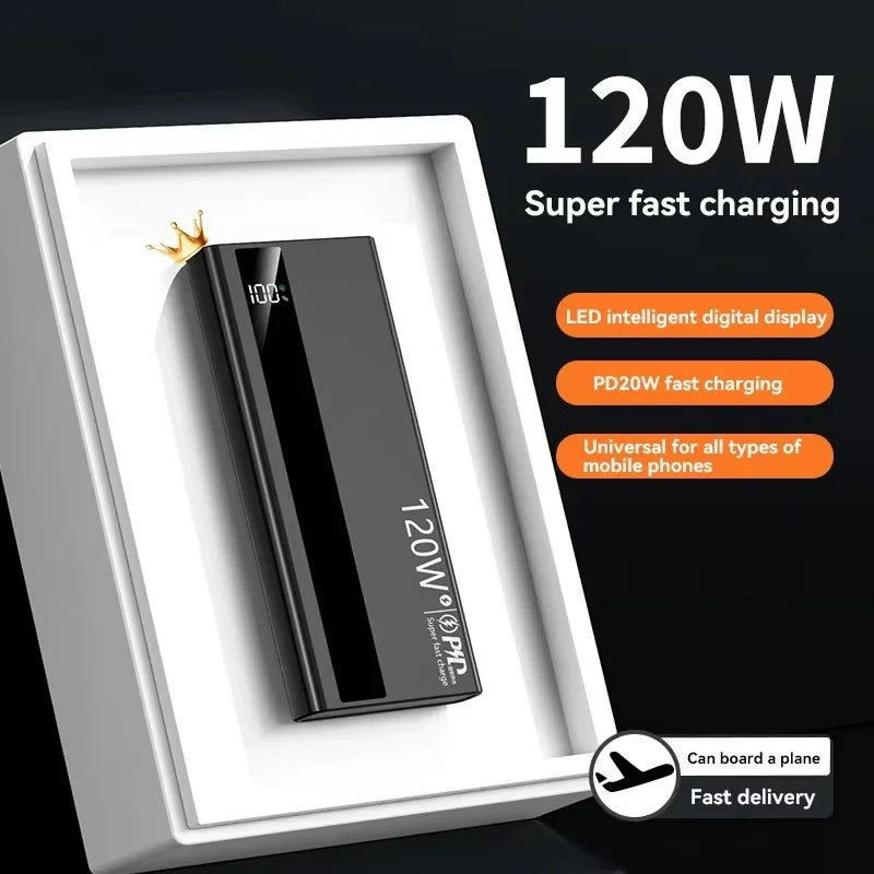 Lenovo 1000000mAh Large Capacity 120W Fast Charging Digital Display Outdoor Power Supply 2026 for Huawei iPhone
