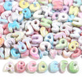 20-30pcs/lot Big Hole Cartoon English Letters Acrylic Beads Colored Loose Spacer Beads For Jewelry Making DIY Necklace Keychain
