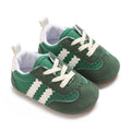 Fashion Color Blocking Lace Up Casual Shoes Spring And Autumn Baby Casual Shoes 0-18 Months Flat Shoes Baby Walking Shoes