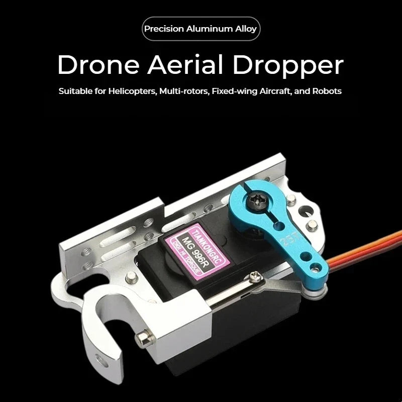 Drone Air Drop Device Waterproof Bait Dropper Servo Release Hook for Fishing Boat Rescue Rope Drop Delivery Throwing System