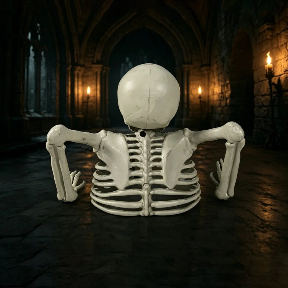 Half-Body Plastic Skeleton Ornament, 19 x 26cm