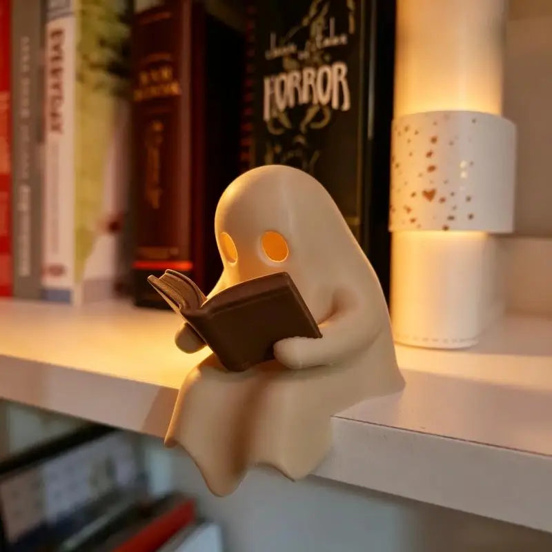 Ghost Reading Book Tabletop Halloween Lamp