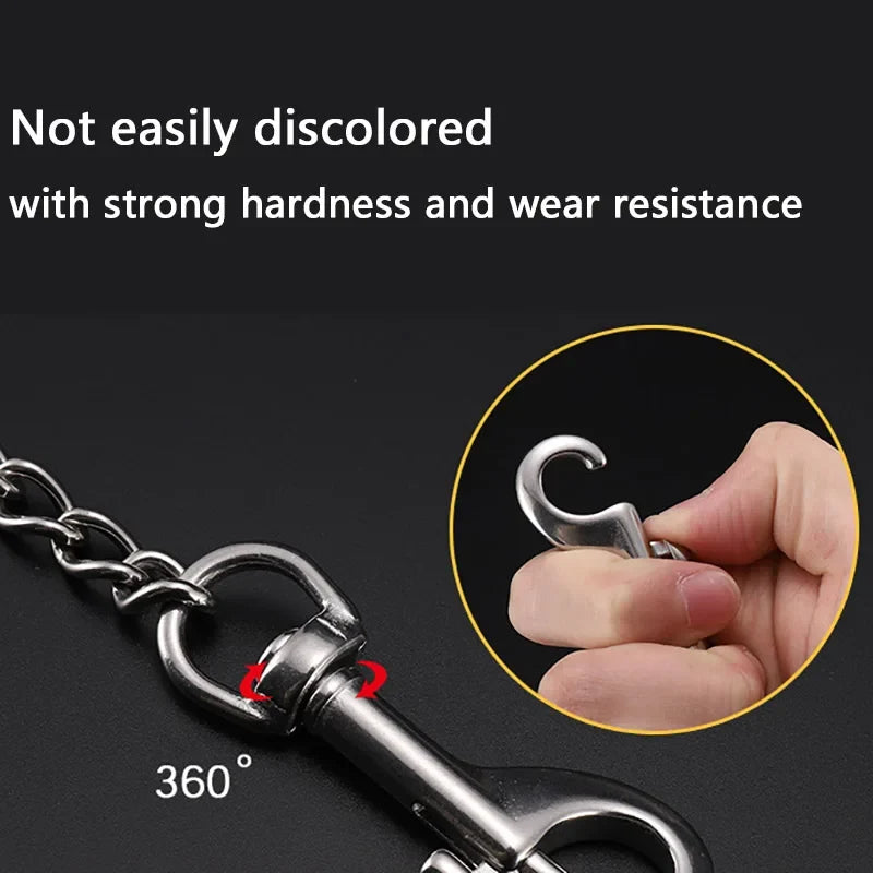 120cm Pet Dog Metal Wear Resistant Chain For Small Medium Dog Chain Leads Iron Chain Anti-Bite Metal Pet Dog Chain Supplies