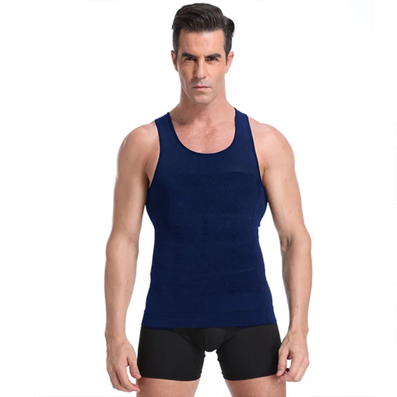Men Slimming Body Shaper Abdomen Belly Control Shapewear Vest Modeling Underwear Waist Trainer Cincher Corrective Posture Corset