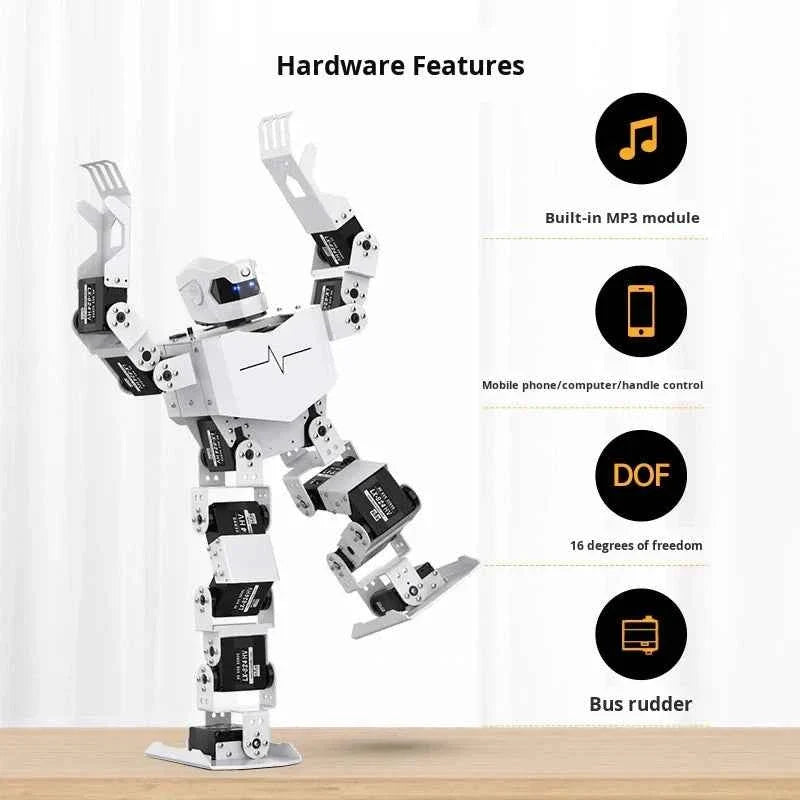 H5S Humanoid Dance Robot – 16-Servo Bipedal Bionic Robot with 40+ Dance Moves & Educational Programming
