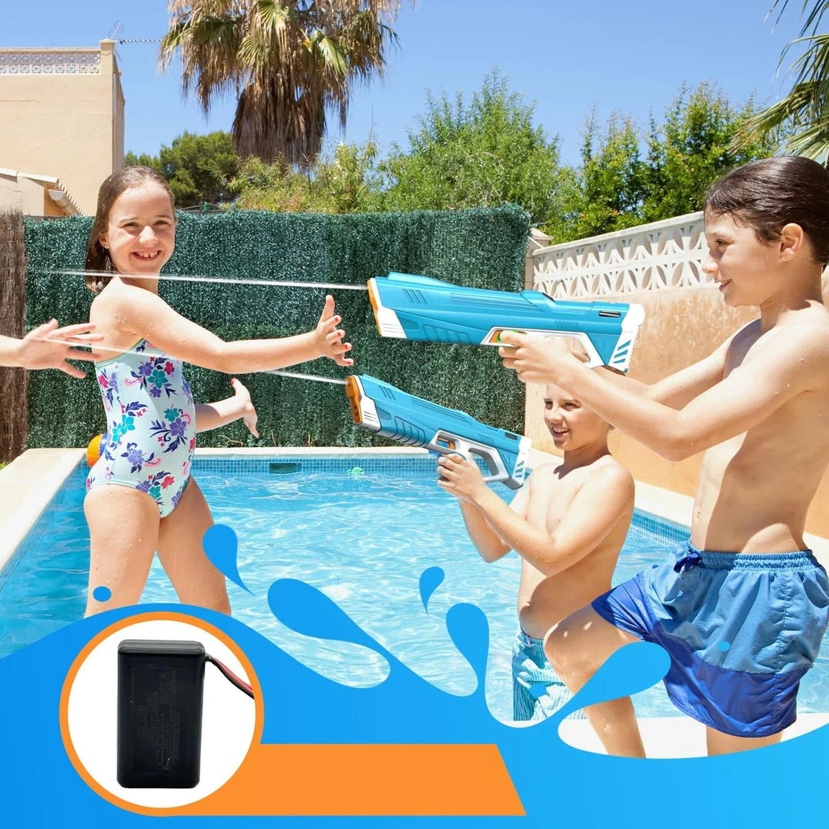 Electric Water Gun Auto Suction 32ft Range Pool Beach Outdoor Party High-Speed Burst