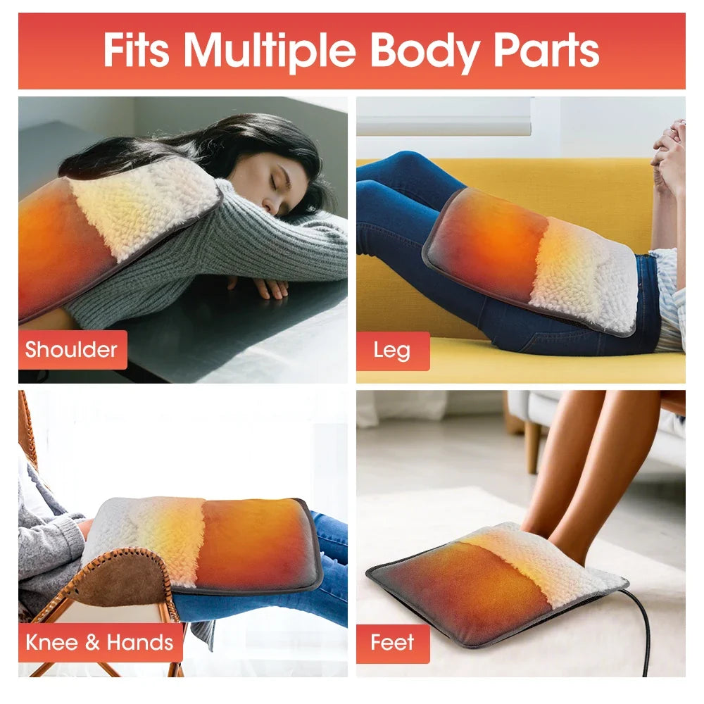 New Electric Foot Heating Pad Winter Foot Warmer Heater Household Foot Warming Mat Washable Non-Slip for Bed Office Home