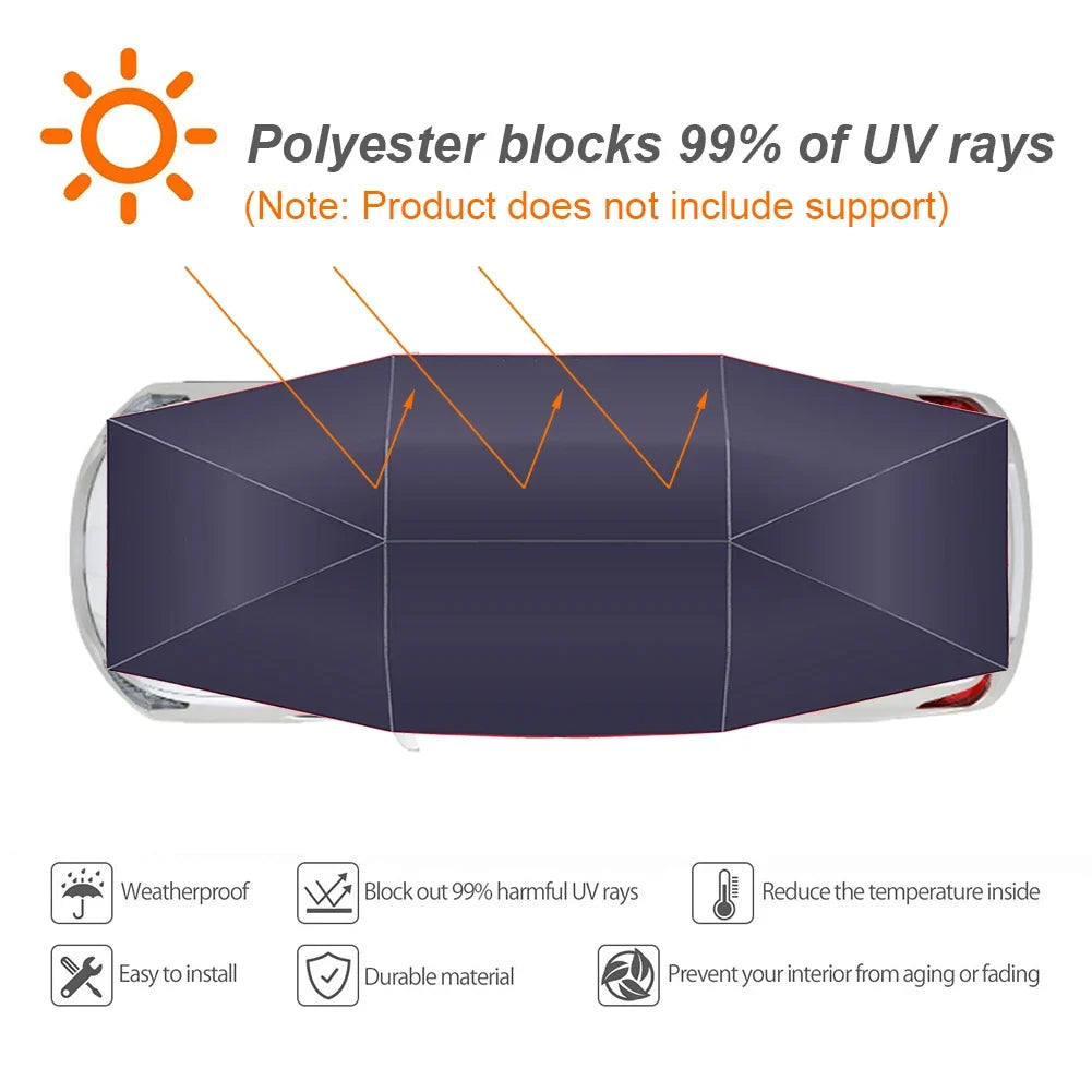 Folded Car Umbrella Sunshade Canopy