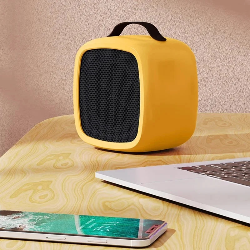 Portable 500W PTC Ceramic Mini Heater, Quiet Fast‑Heating Warm Air Fan for Home Office Indoor Winter Space Heating