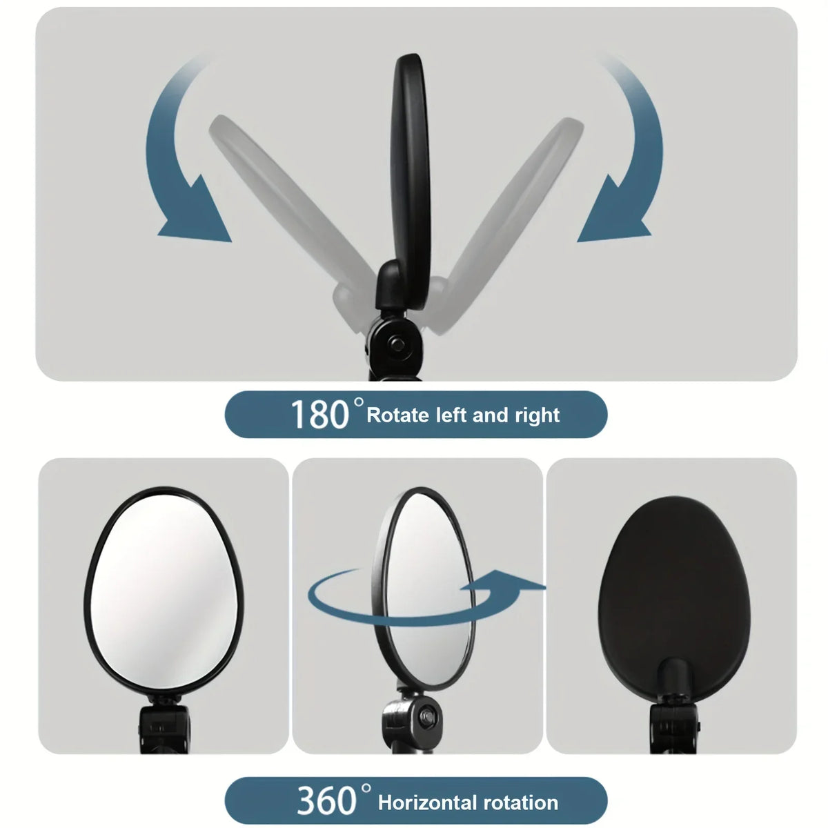 1/2pc Bike Mirror 360 Degree Adjustable Rotatable Handlebar Mirror