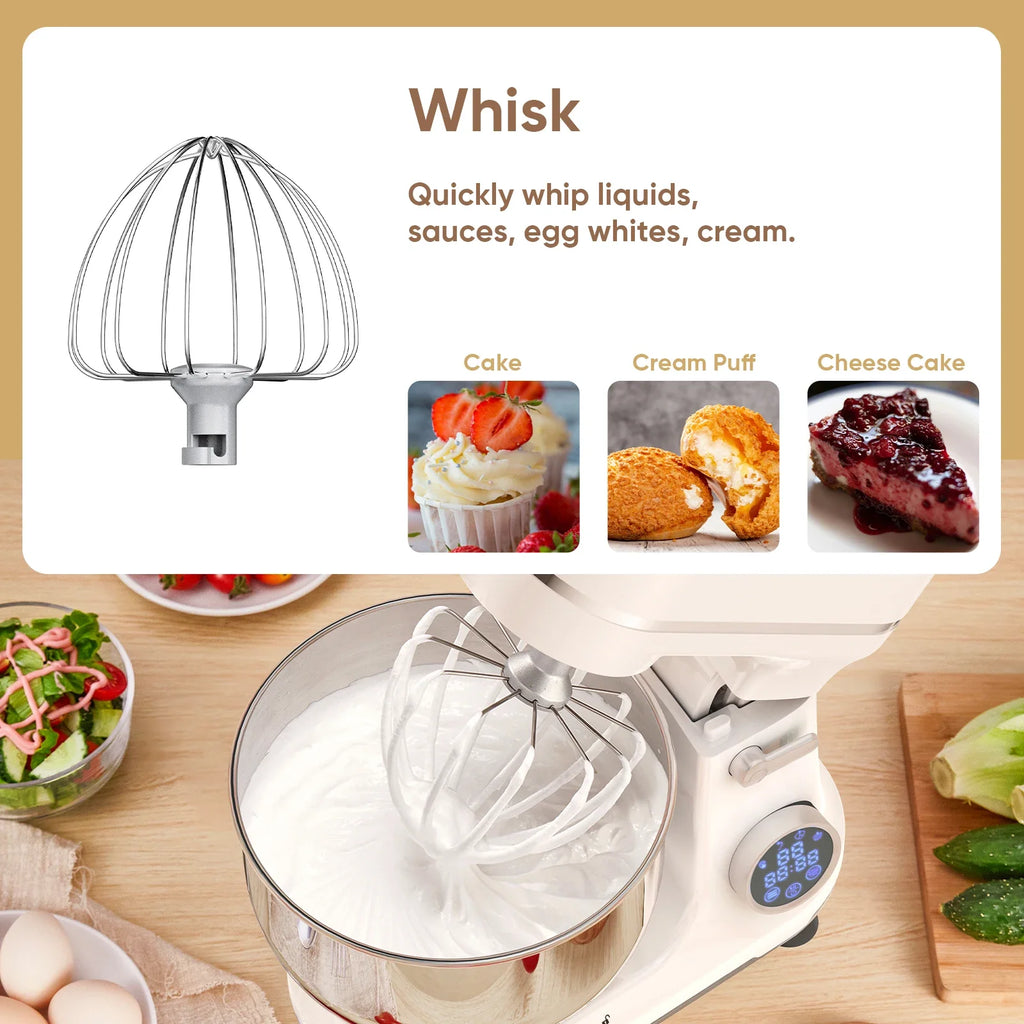 BioloMix BM602E 5L Stand Mixer, 1200W, OLED Touchscreen