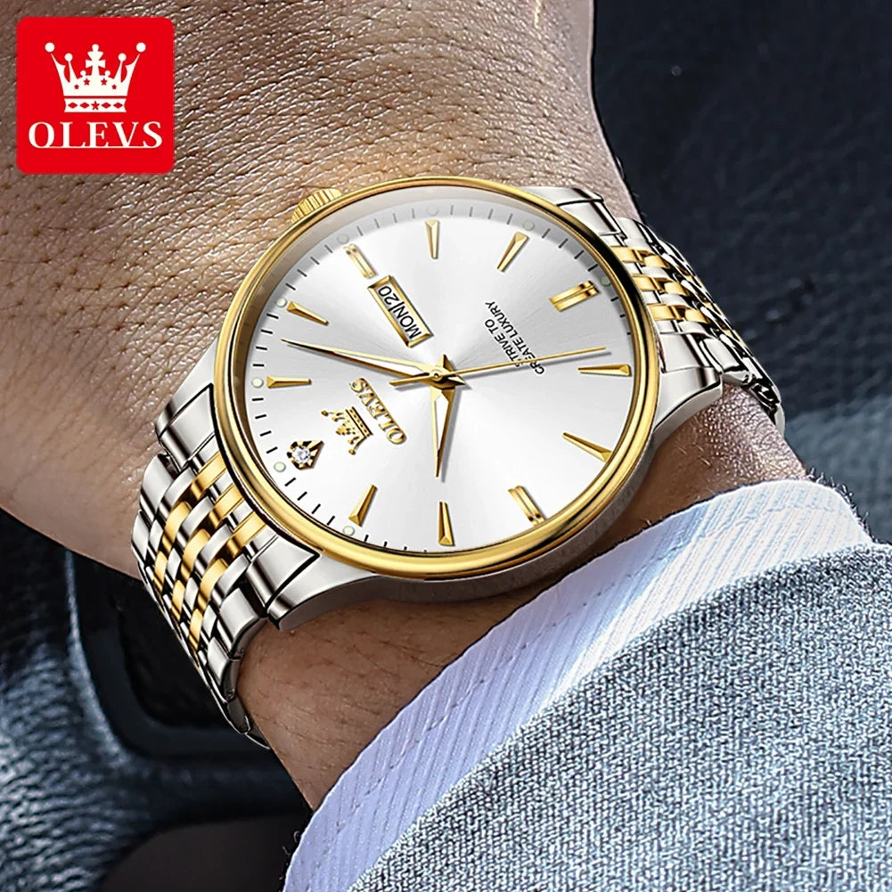 OLEVS 2929 Men’s Quartz Watch with Double Calendar