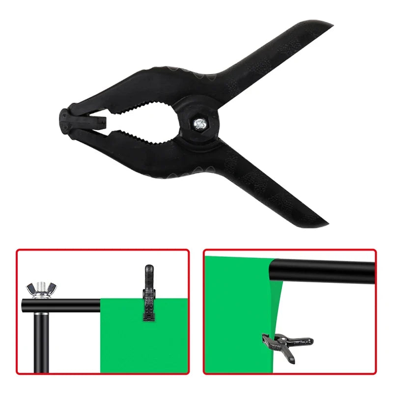 Adjustable Photography Backdrop Stand Kit with Crossbars and Carry Bag