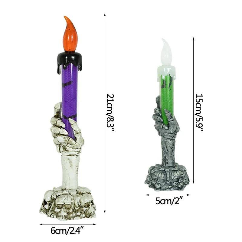 LED Halloween Skeleton Hands Candle Decoration, 1 Piece