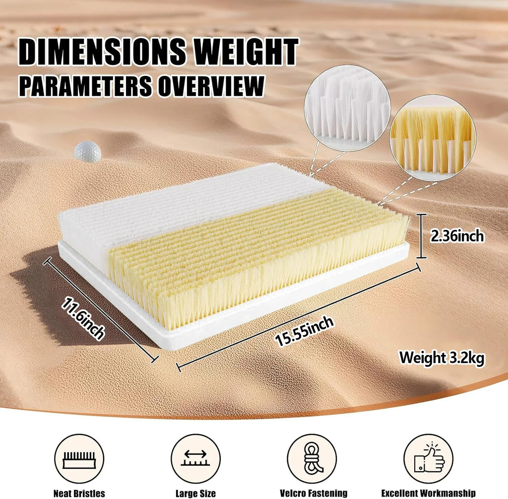 Golf Bunker Practice Mat-Dual-Mode Sand Trap Trainer with Shallow & Deep Pit Simulation, 15.5' X 11.6'' Portable Golf Hitting