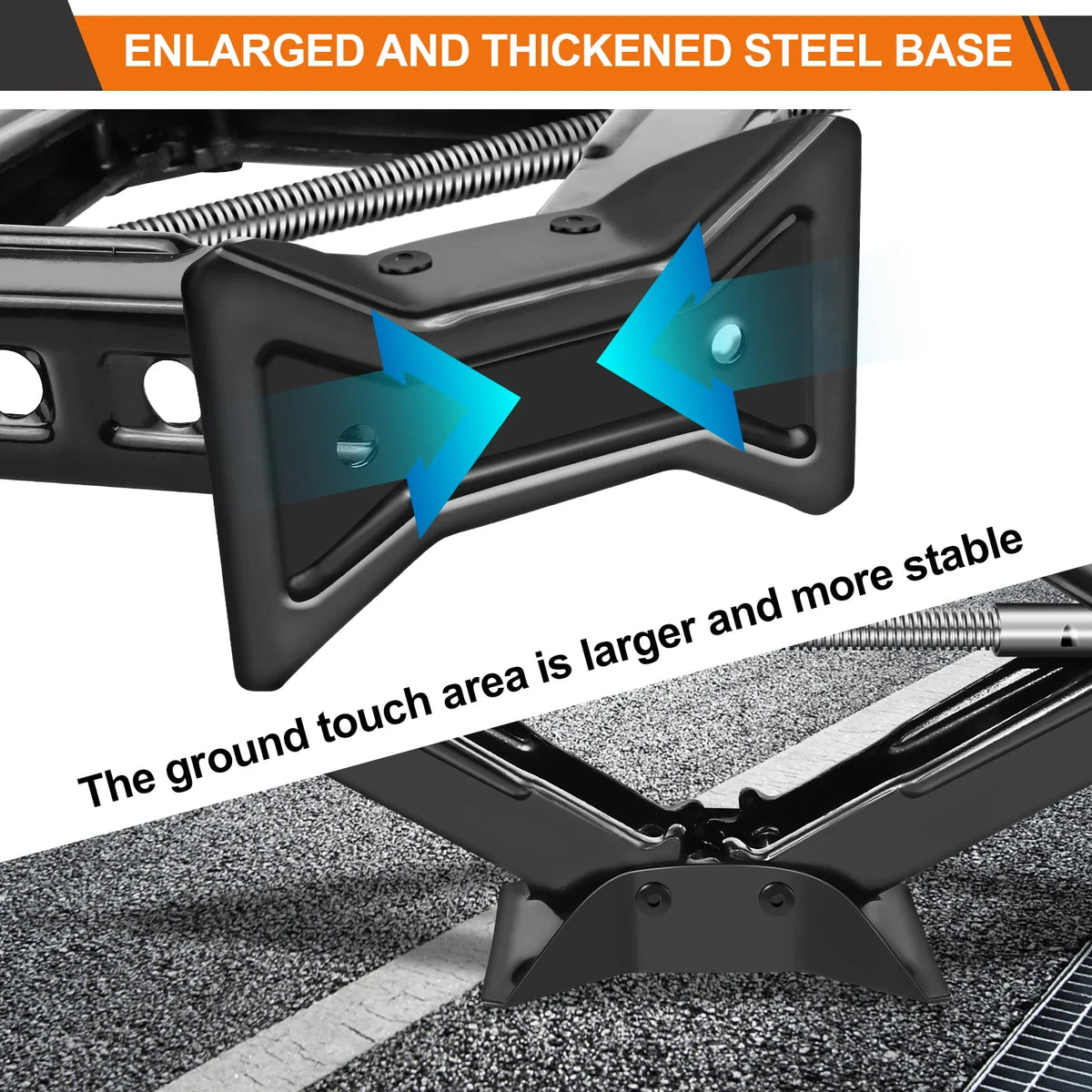 DayPlus 2-Ton Scissor Jack with Ratchet Handle