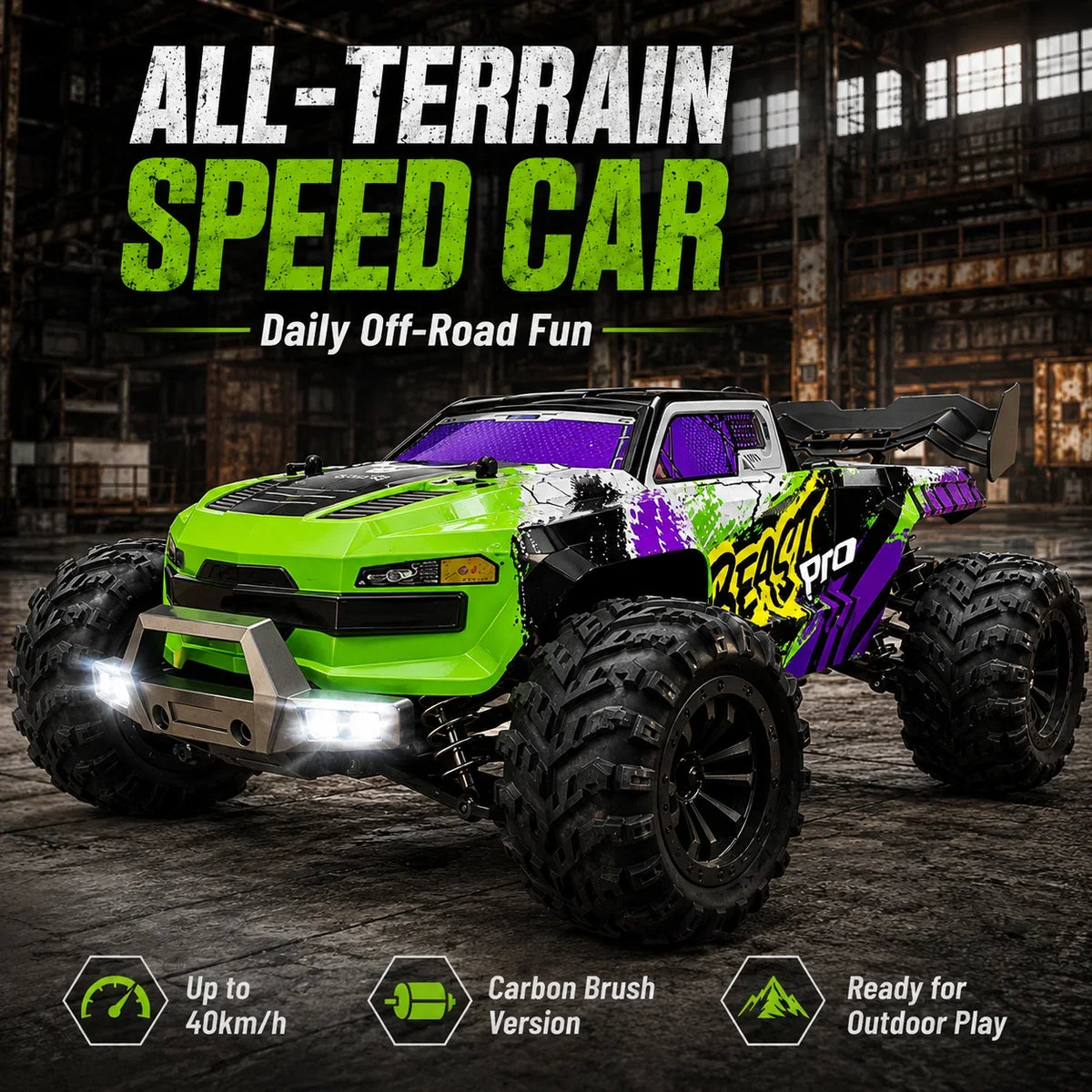 ZNLYRION 1:16 4WD RC Off-Road Truck, Up to 80 km/h