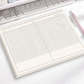 Multi-functional Thicken Paper Coil Notebook Grid/Horizontal Lines Partition Design B5 Notepad Flip-up Notepad School Office