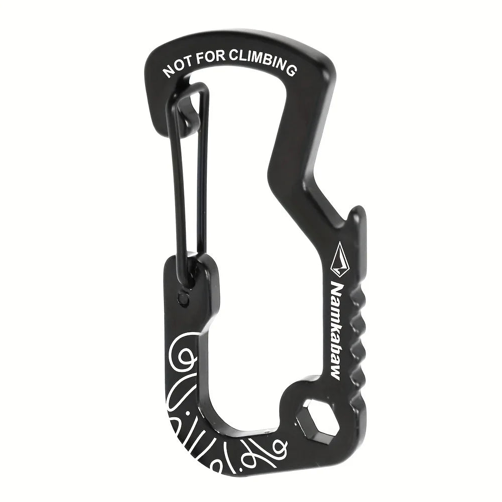 1/2/5pcs Outdoor Backpack Carabiner Multifunctional Print D Ring Spring Hook Metal Water Bottle Clip Aluminum Quick Release