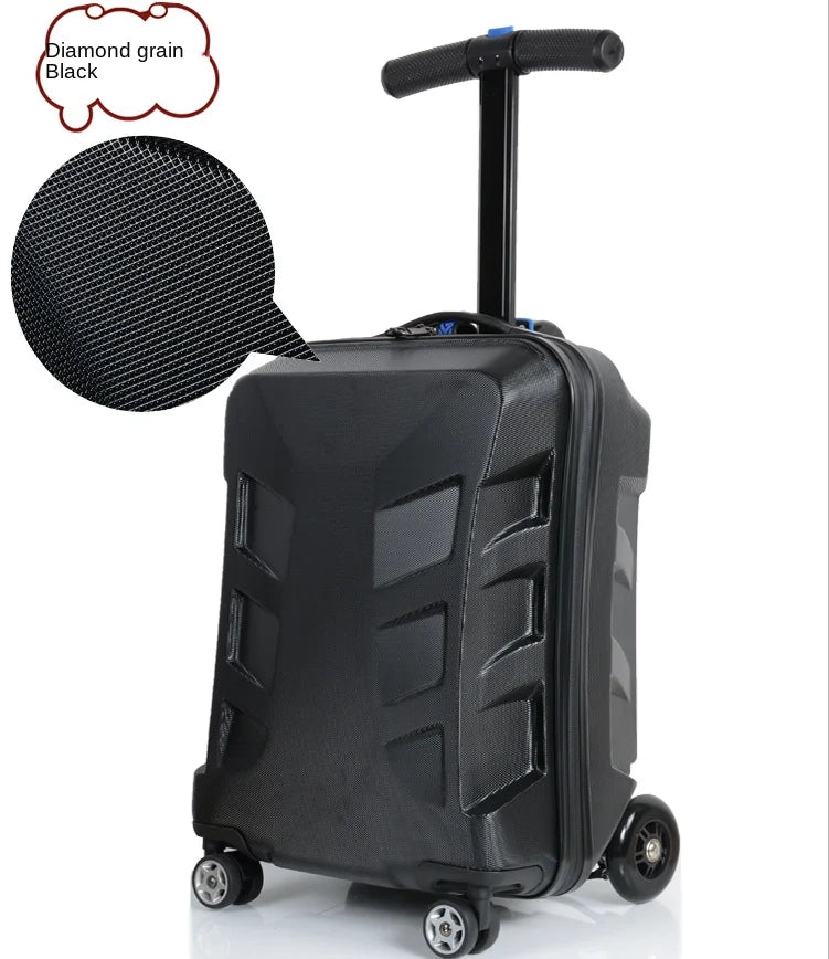Adult Folding Business Trolley Case Design Cool Travel Suitcase Trip Cabin Skateboard Scooter Kids Riding Luggage Carrier Unisex