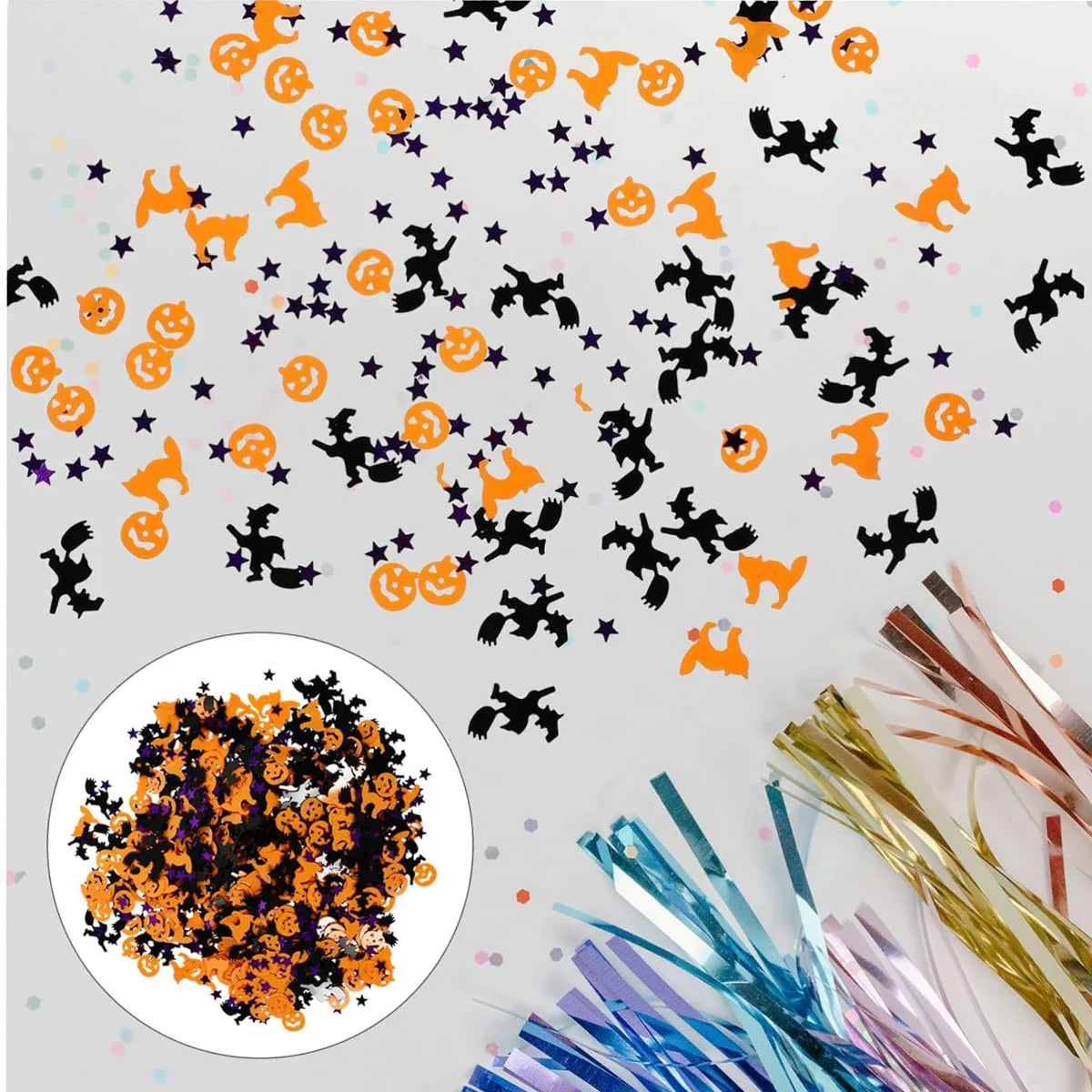Halloween Table Confetti - Ghost, Cat & Spider Designs