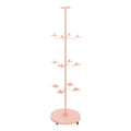 12-Arm Rolling Wig Display Stand with 360° Rotating Tiers